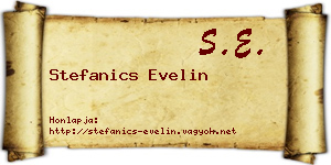 Stefanics Evelin névjegykártya