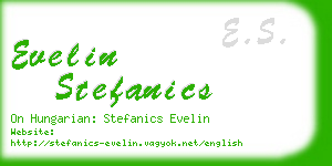 evelin stefanics business card